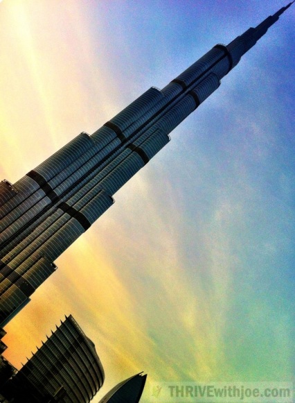 Burj Khalifa the tallest man-made structure in the world, at 829.8 M