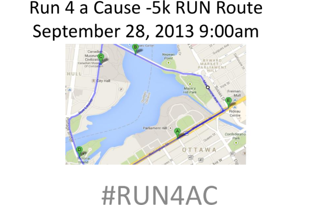 Official map of 5K run